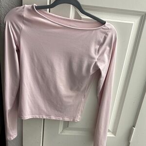 Elegant Pink Long Sleeve Women's Top